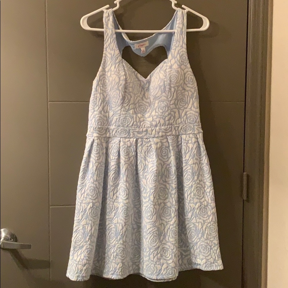 Candie’s floral light blue and white dress